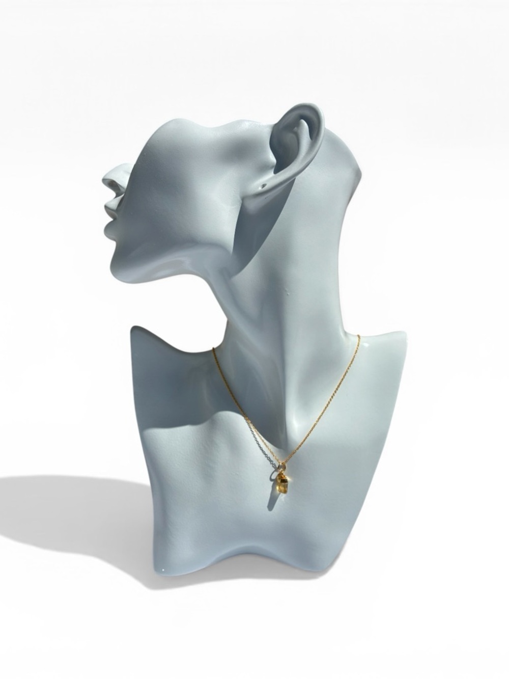 Natural Citrine Chip Sterling Silver Necklace
